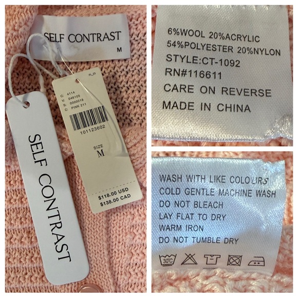 NWT! Anthropologie The Ainsley Ruffle-Collar Cardigan Sweater by Self Contrast - Picture 8 of 8